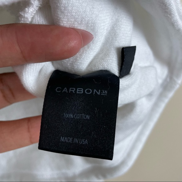 Carbon38 White Lace Up Corset Hoodie French Terry Sweatshirt Size Small - Picture 8 of 13